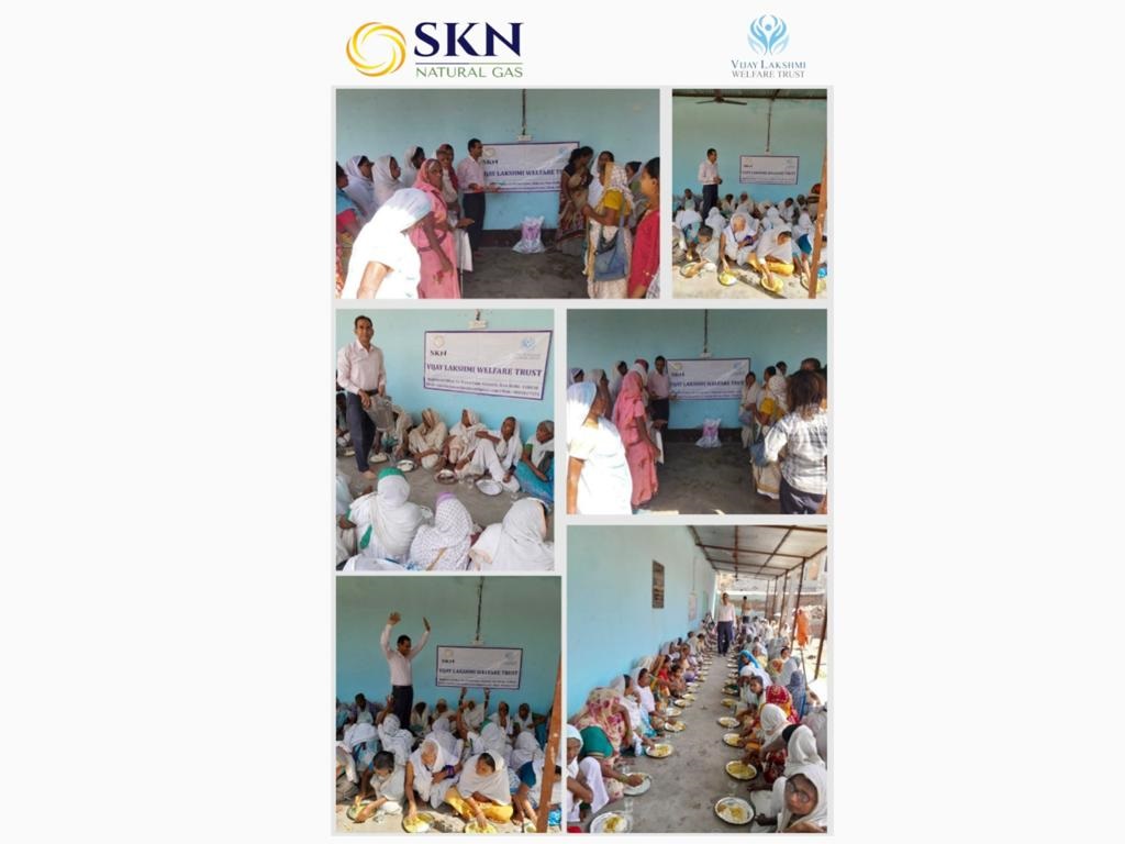 Vijay Lakshmi Welfare Trust hosted their 4th Bhandara on 6 October 2023 at the serene Radha Kund along Govardhan Parikrama Marg in Vrindavan. This wasn't just about food; it was about spreading love, care, and togetherness to the lives of 245 widow ladies. Bhandara consist of Puri, sabji, yellow  dal, rice, kheer, and 500 gm Dalia. The 4th Bhandara was more than just a feast; it was a celebration of community, of empathy, and of the bonds that unite us all. The Vijay Lakshmi Welfare Trust continues to illuminate lives, one act of kindness at a time.