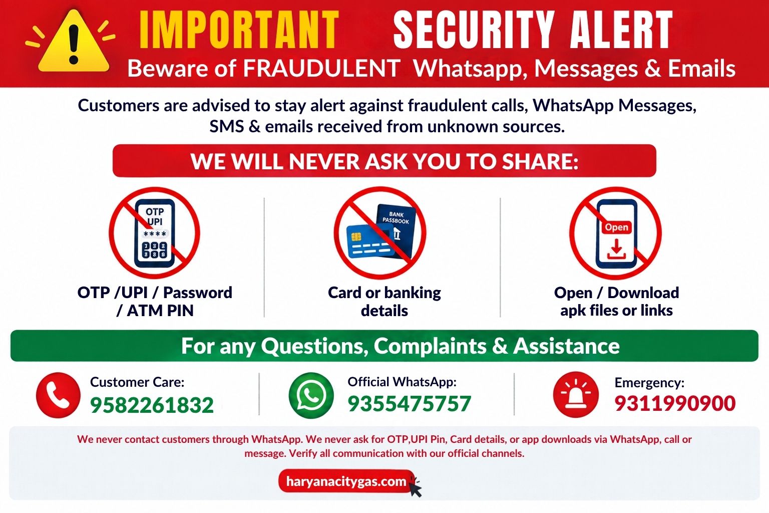 Haryana City Gas Security Alert
