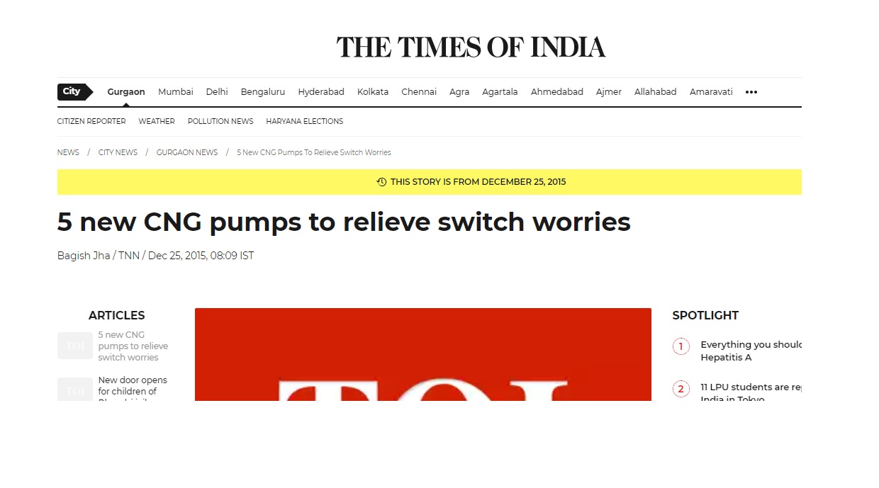 5 new CNG pumps to relieve switch worries