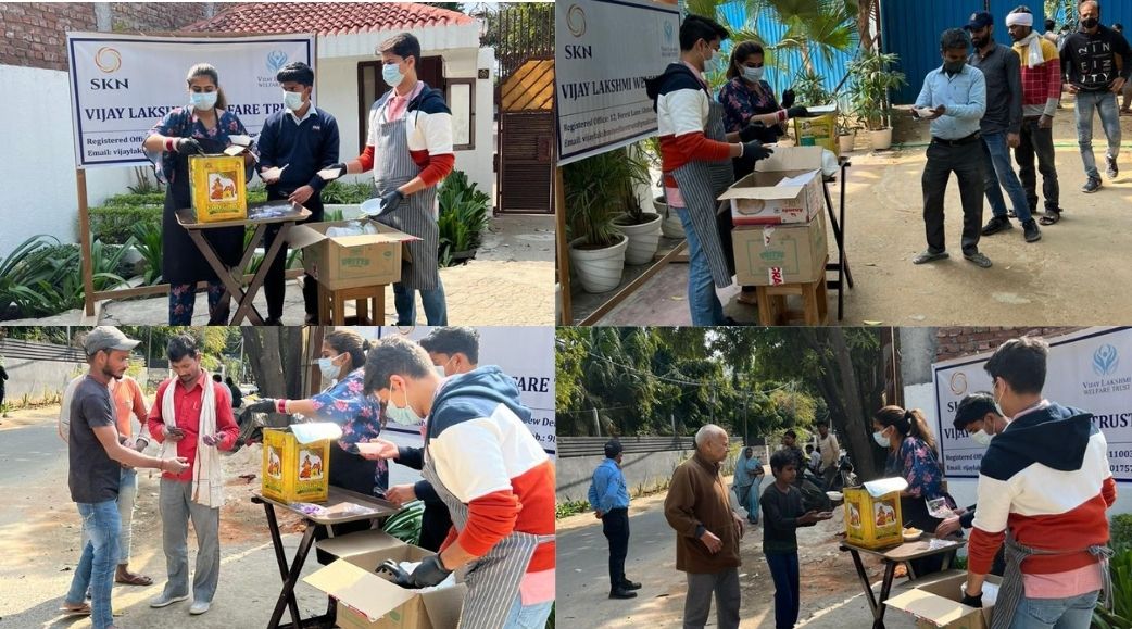 Weekly food distribution in Ghitorni