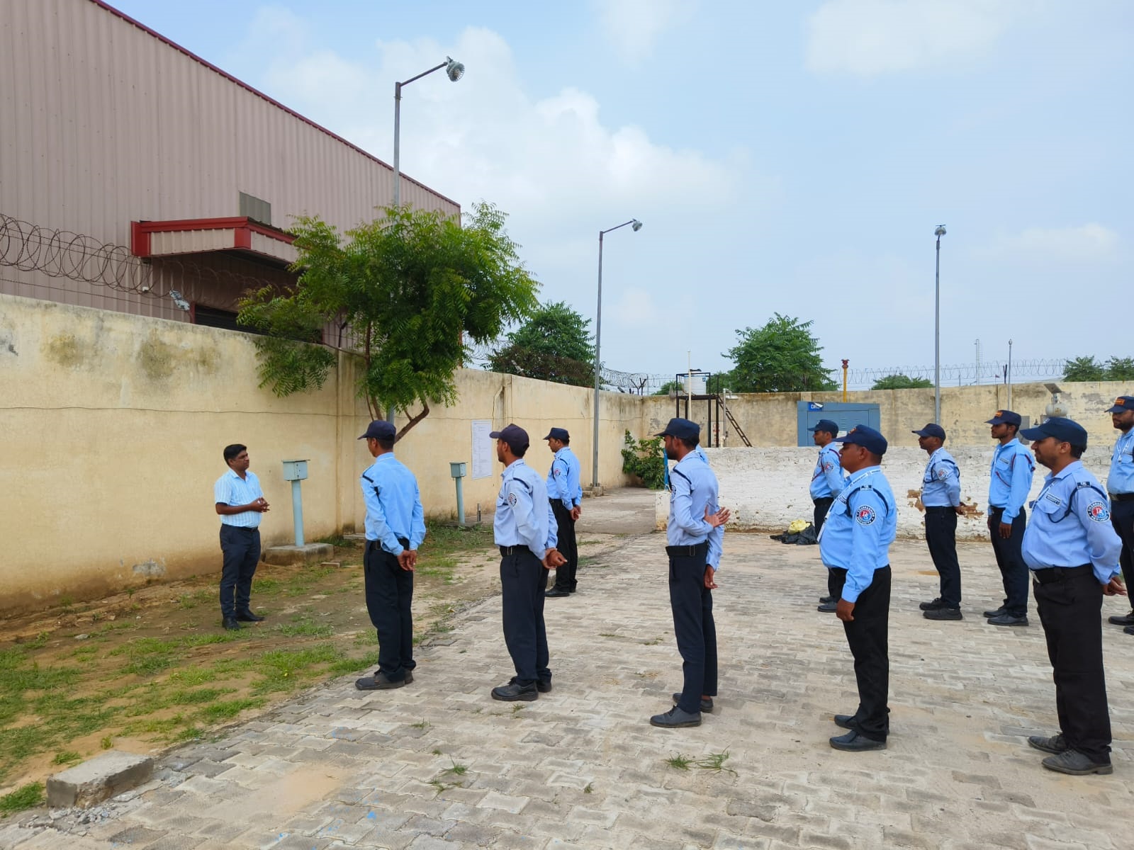 Weekly briefing of patrolling guards for our gas pipeline network in Bhiwadi