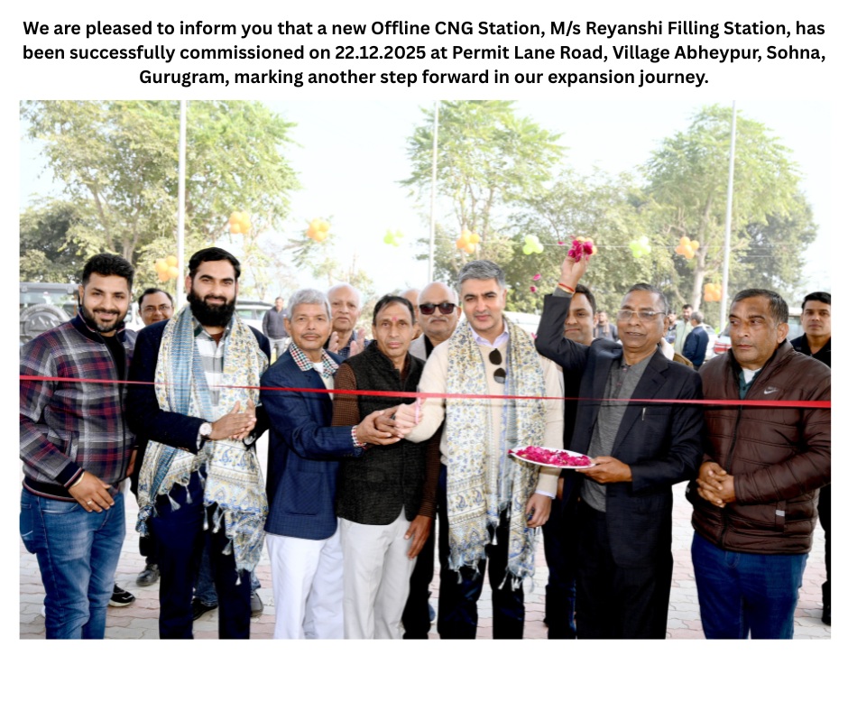 New Offline CNG Station M/s Reyanshi Filling Station Commissioned