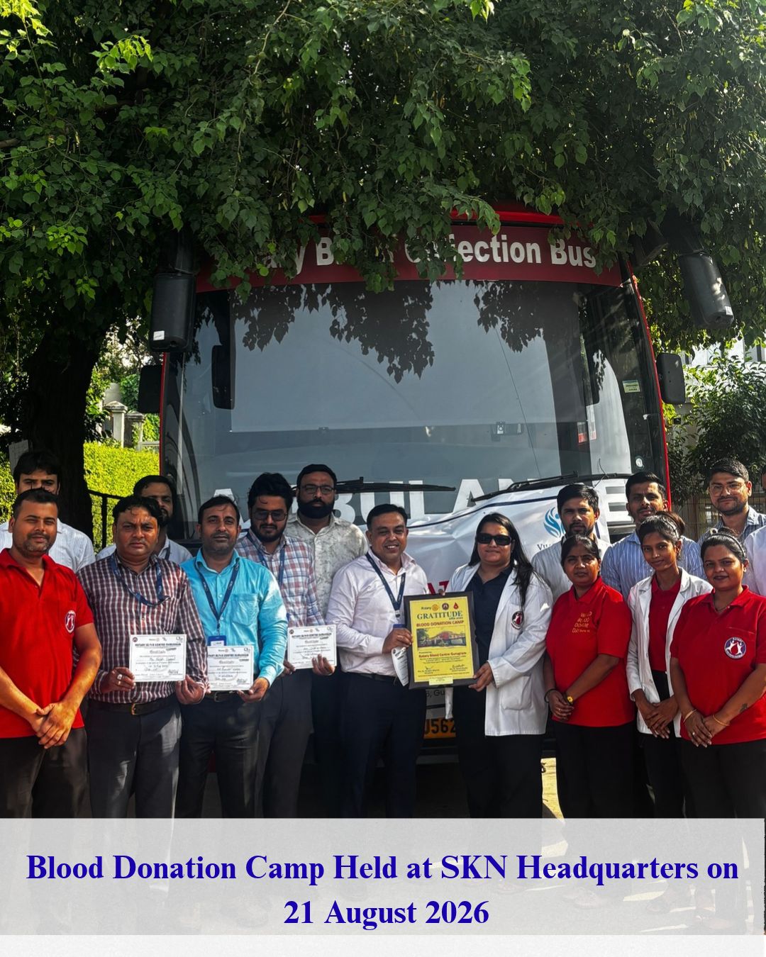 Blood Donation Camp Held at SKN Headquarters